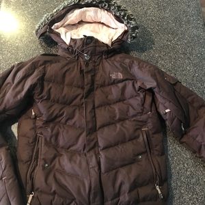 The North Face women’s brown medium coat